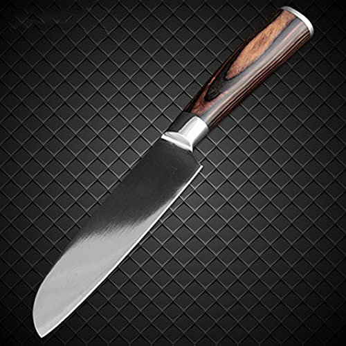 DZCP Cuchillo de Cocina Cuchillo de Cocina Chef Cuchillos de 8 Pulgadas japonés Alto Carbono Acero Inoxidable Cuchillo Vegetal santoku Cuchillo Herramienta de rebanado (Color : 5inch Santoku Knife)
