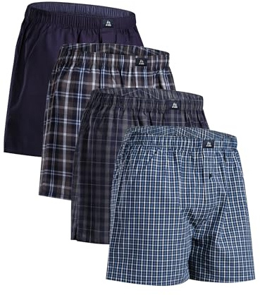 DANISH ENDURANCE Boxershorts i vävd ekologisk bomull, bekväm passform, för män, 4-pack och 6-pack