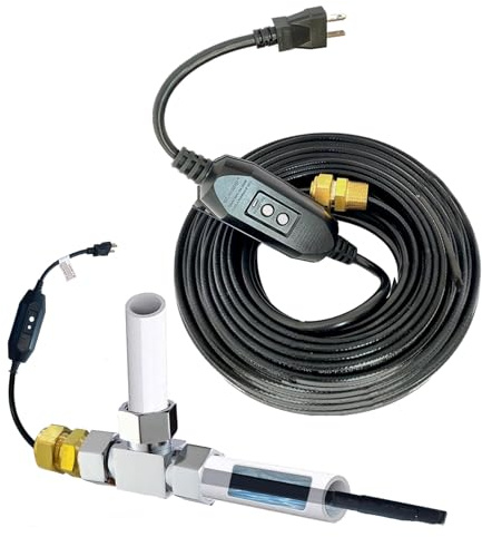 MAXKOSKO In Line Self Regulating Heating System, CSA Certified, Can be Used in Both Plastic and Metallic Pipes, In Pipe Freeze Protection Heating Cable, 200Ft 120V