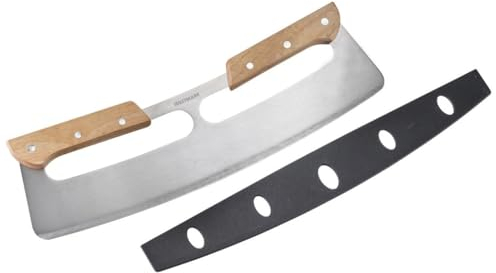 Westmark Tajadera para pizza Pro – cuchilla pesadora cortadora de pizza, ideal para cortar pizza o tarte flambée sin esfuerzo – acero inoxidable, madera