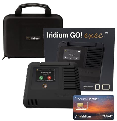 Iridium GO! Exec Satellite WiFi Hotspot - Voice, Messaging, Data | Portable | Secure Global Connectivity | Carry Case Included