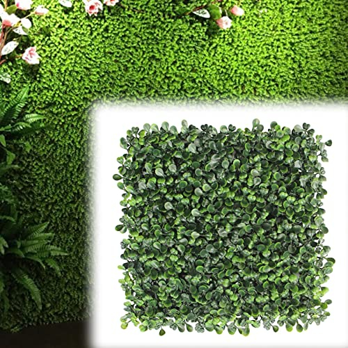 EurHomePlus Pack of 48 Artificial Hedge Green Artificial Plant Wall Decor 25 x 25 cm UV Protected Artificial Plants Lawn Artificial Boxwood Hedge for Garden Outdoor and Indoor Decoration