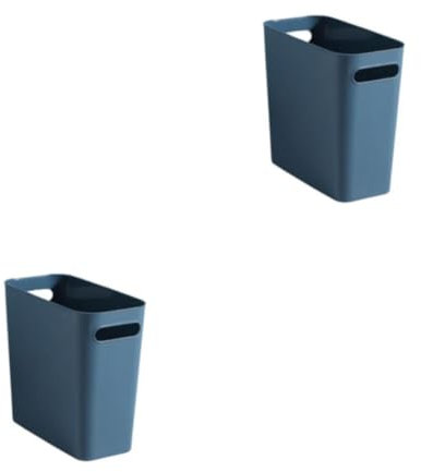 rongweiwang 2 Juegos de Bote de Basura Delgado Papelera Contenedor de Basura para baño Cocina Oficina Dormitorio Artículos de tocador Contenedor de Almacenamiento Azul, Azul 2Conjunto