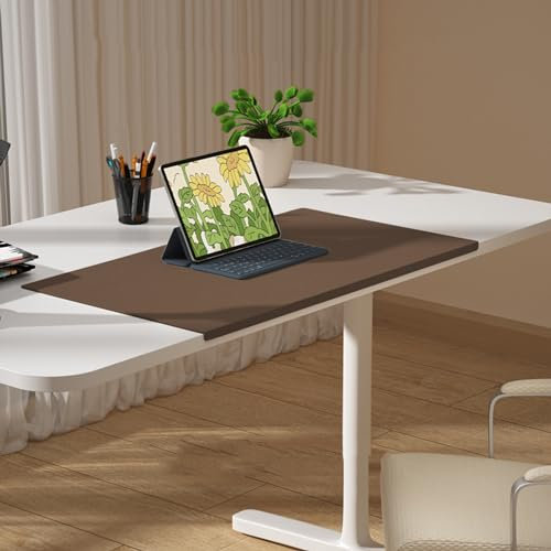 Rutschfester Tastaturpad Laptop Tischunterlage, Benutzerdefinierte Größe Leder Mauspad, Schreiben Matte, Schreibtischunterlage mit Kantenschutz, Schreibtischschutz für Büro und Zuhause(90 * 45cm)