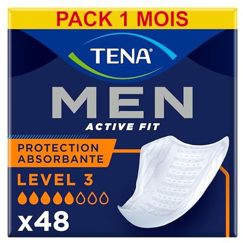 TENA Men Nivel 3 6x8 - Compresa Protectora para Hombre - Incontinencia Moderada - 48 Unidades