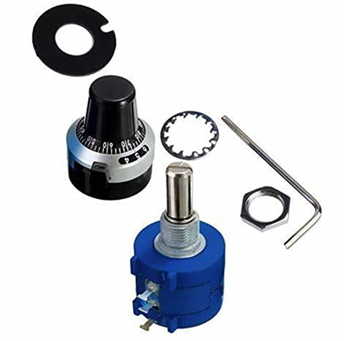 RFXOGTYFZ Drehgeber 3590s Präzisionspotentiometer Multiturn-Widerstand Einstellbarer Widerstand mit Umdrehungszählscheibe Drehgeber-Potentiometer-Knopf (Size : 2K Ohm)