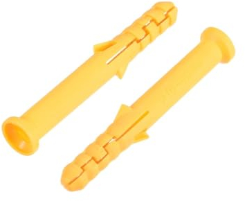 YJzhAHanG Selbstbohrende Dübel für Trockenbau, Maueranker, 10 Stück 10 mm x 80 mm Kunststoff-Expansionsrohrsäule Betonanker Dübel gelb for Hausgarten-DIY-Anwendung