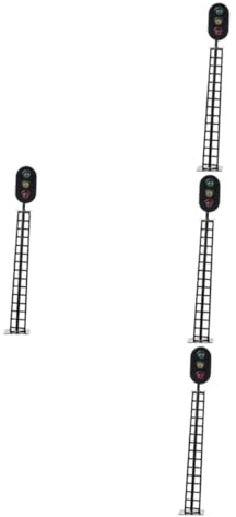 SEWACC 4pcs Traffic Signal Lamp Model Scale Model Train Kit Diy Table Decor for Train Lovers