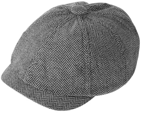 Lusofie Schiebermütze Newsboy Cap Herren Baumwolle Ballonmütze Verstellbar Barrett Peaky Blinders Mütze Schirmmütze Irischer Hut Angelhut Golfhut Schwarz Einheitsgröße Baskenmütze Herren Winter