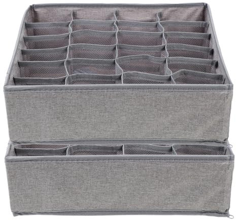 OKUMEYR 2stücke Faltbarer Unterwäsche Organizer Aufbewahrungsbox Für Socken Dessous Mit Schlitz Struktur Für Schrank Schlafzimmer Bad