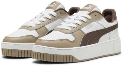 PUMA Carina Street Sneaker für Damen, Weiße Flache Bronze Eiskaffee, 40 EU