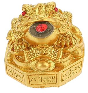 Ciieeo Resin Toad Sculpture Feng Shui Büro Dekoration Kompakte Figur Glücksbringer Reichtum Feng-Shui Deko Figur Für Schreibtisch Zuhause Geschenk