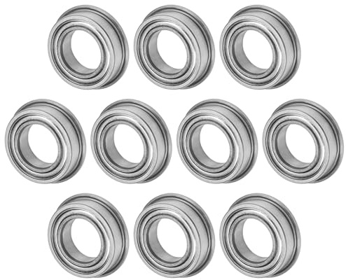 M METERXITY 10 Pcs MF148ZZ Cuscinetto A Sfere Con Flangia 8mm x 14mm x 4mm | Doppio Scudo Metallico Z1, Acciaio Cromato GCr15, Per Carriole/Stampanti/Fax, Cuscinetti Con Flangia
