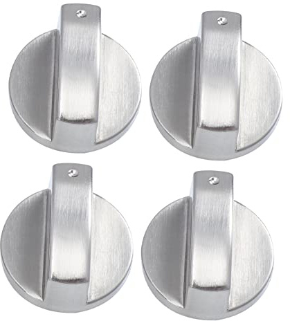 Operitacx 4pièces Boutons de Rechange pour Cuisinière Électrique Boutons de Commande de Brûleur Métal Remplacement pour Plaque de Cuisson