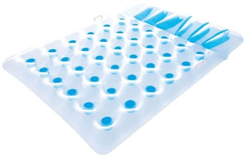 Inflatable Mesh Pool Lilo Double French 36 Pocket Swimming Pool Mattress Float Lounge Twin Inflatable Pool Lounger Air Mattress