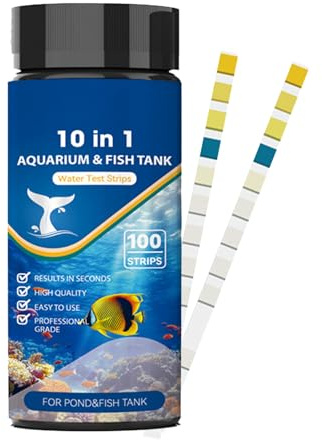 Kit de Prueba de Agua para Acuario, detección de Estanque 10 en 1, Kit de detección de Calidad del Agua, para Aficionados, Principiantes, acuaristas, Profesionales, hogar, Oficina, Estudio