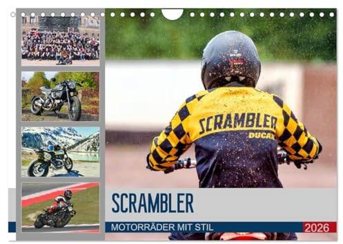 Scrambler Motorräder mit Stil (Wandkalender 2026 DIN A4 quer), CALVENDO Monatskalender: Scrambler Motorrad Kalender 2020 (CALVENDO Mobilitaet)