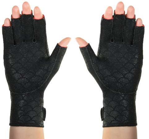 thermoskin Premium Arthritic Gloves, Temporary relief from arthritis of the hand, Black, X-Large