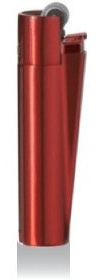 Clipper Feuerzeug Rotes Metall mit schwarzer Box
