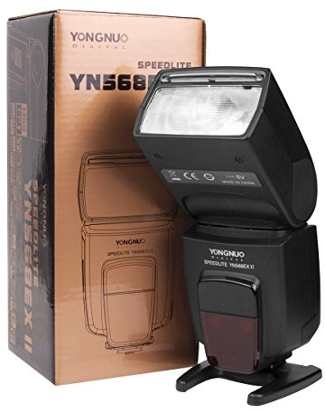 Yongnuo YN-568EX II Blitzgerät für Canon EOS Kamera mit Masterblitzfunktion