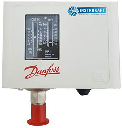 060-110166 | DANFOSS Pressure Switch, KP1, -0.20 to 7.50 BAR Range, Differential, Connection 1/4 INCH Flare