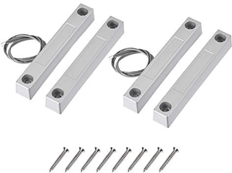 sourcing map 2Satz Magnetischer Reed Schalter Rolltorkontakt mit 2 Draht für N.O. MC-58