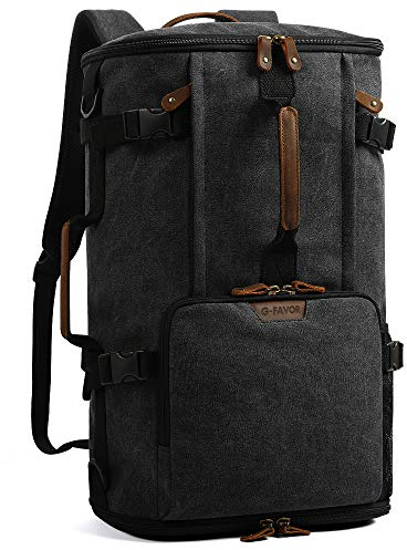 G-FAVOR Rucksack Herren groß, 40L Reiserucksack Handgepäck Rucksack Canvas Travel Backpack für 15,6-17 Zoll Laptop, Flug Genehmigt für Reise Arbeit Freizeit Reisetasche