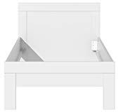 FORTE Snow Bett, Liegefläche 90 x 200 cm, Holzwerkstoff, Weiß, 95,6 x 80,8 x 204,8 cm