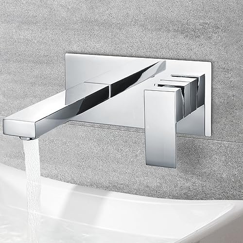 Brayton Square Wall Mounted Basin Mixer Faucet Tap