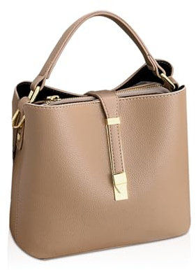 NICOLE & DORIS Damen Leder Handtasche Designer Frauen Umhängetasche Beuteltasche Schultertasche Tote Bag Kleine Handtasche mit Vielen Fächern