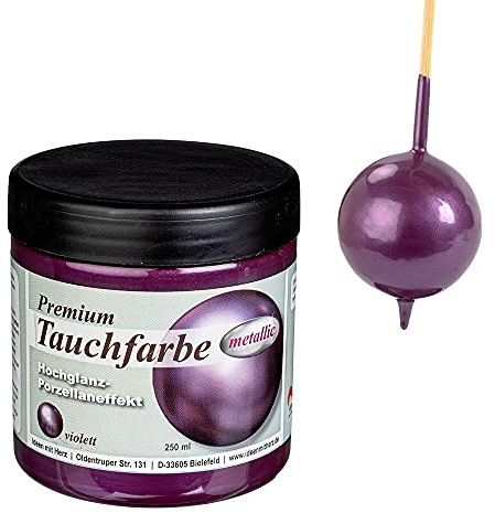 Ideen mit Herz Premium-Tauchfarbe metallic mit Hochglanz-Metallic-Effekt | 250 ml (violett)