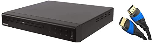 PHILIPS TAEP200/12 Reproductor de DVD HDMI -USB + KabelDirekt – 1,5m – Cable HDMI 4K