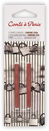 Conté à Paris 750393 Carré Sanguine Pastellkreiden XVIII Set 2er Set – Hochpigmentierte Zeichenkreide für Skizzieren & Zeichnen – Präzise & vielseitig für Künstler & Profis