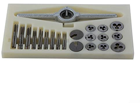 31 Stück M1-M2.5 HSS metrisches Gewindebohrer und Schneideisen-Set, Gewindebohrer, Gewindebohrer, Mini-Gewindebohrer-Set