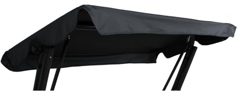SILUK Universal Sonnendach für Hollywoodschaukel Dach-Plane für Garten-Schaukel Dachplane Ersatzdach (Anthrazit)