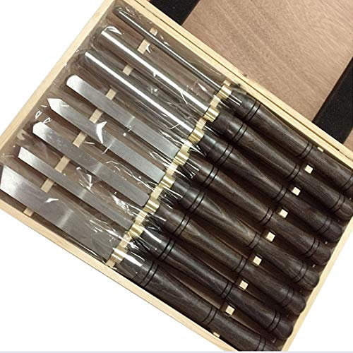 Drechseleisen Drechselwerkzeug Set HSS Drehmeißel Holzbox Set, 8 Stück Holzmeißel Sets Drehmeißel Holzbearbeitungsmeißel Drehmaschinen Werkzeuge