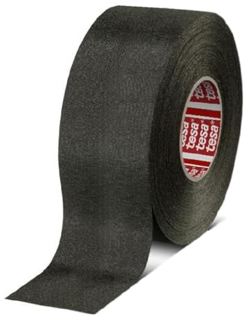Tesa 51036 PET-Gewebeklebeband für Verkabelung, Abriebschutz, hohe Temperaturen, maximale Flexibilität, ohne Lösungsmittel, perfekt für Motoranwendungen (38 mm x 25 m)