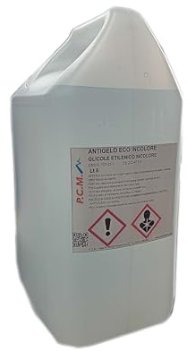 ANTIGELO PURO TRASPARENTE 5 LT GLICOLE ETILENICO -80° DA DILUIRE AUTO SISTEMA DI RAFFREDDAMENTO