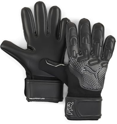 PUMA Erwachsene FUTURE Match Torwarthandschuhe 6 Black Silver Metallic ┃Torwarthandschuhe Unisex Alle Altersgruppen