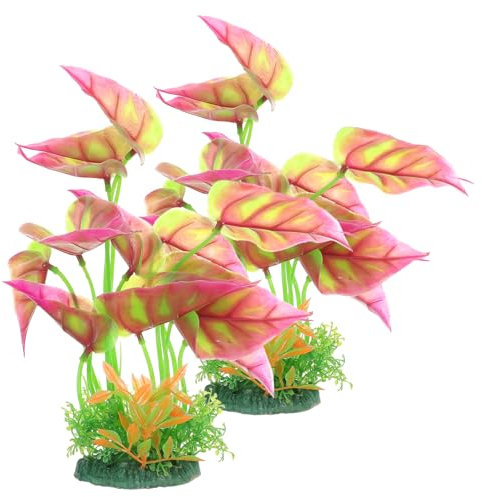 Toddmomy 2pièces Plantes Aquatiques Artificielles Lifelike pour Aquarium Décorations De Réservoirs avec Détails Réalistes Lot pour Embellir Votre Poissonnière