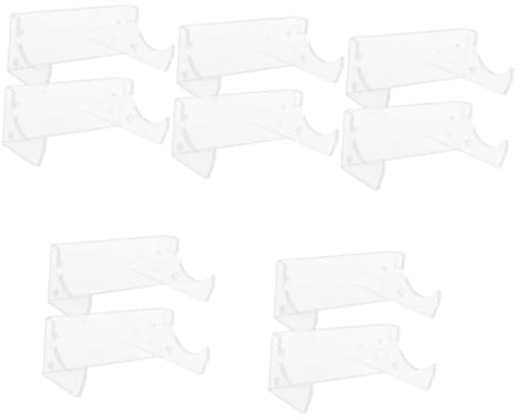 Garneck 10pcs Acrylic Rolling Pin Holder Wall Mount Kitchen Storage Rack Hanger Organizer