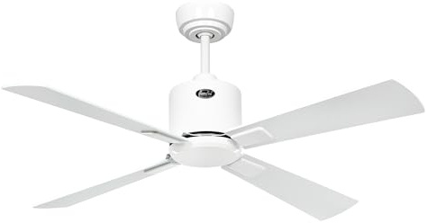 CasaFan Ventilateur de plafond avec WiFi 943131W Eco Neo III Moteur blanc/pales réversibles 103 cm Blanc et argenté