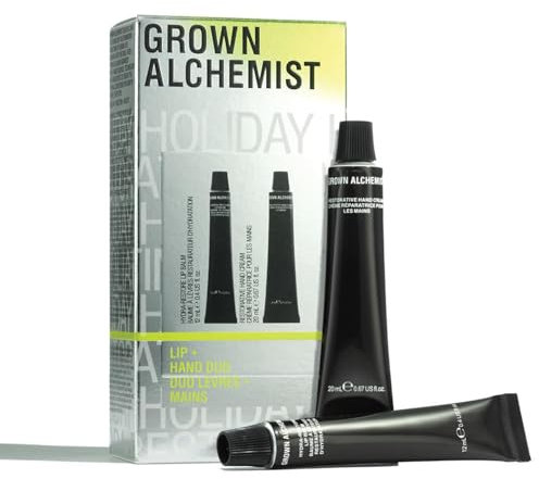 Grown Alchemist Hydrating Lippenbalsam & Handcreme Set – Nährende Formel für trockene Hände & Lippen – Natürliche, Organische, Vegane Naturkosmetik Geschenkset für Selbstpflege, Weihnachten