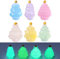 6 mini árboles de Navidad luminosos, fluorescencia, estatuas de árbol de Navidad en miniatura para decoración de Navidad