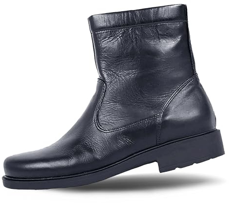 Generico Stivaletti in Vera Pelle per Uomo, Patrizia Azzi, Linea Arizona Art.90299 100% Made in Italy (Pelle Nera, Sistema Taglie Calzature EU, Adulto, Uomo, Numero, Media, 43)