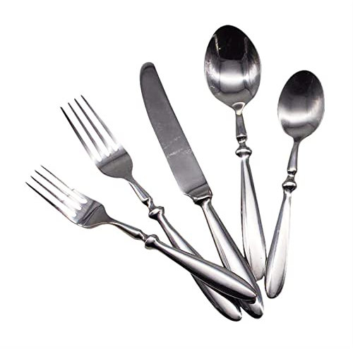 YIHANSS Bestecksets, Besteckset aus Edelstahl, tragbares Westernbesteck, Steak- und Salatbesteckset, Westernbesteck aus 410er Edelstahl (5-TLG.) (20-TLG.)