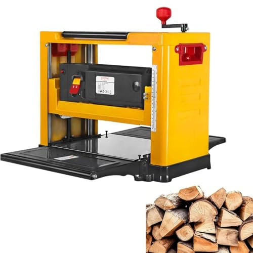 2000w Cepilladora Eléctrica De Escritorio Para Carpintería, 13 Pulgadas Cepilladora De Espesor De Madera 12000 Rpm/Min Cepilladora De Juntas, 0-3 Mm De Profundidad De Cepillado, Para Madera, Bambú