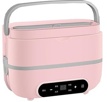 GZKDKZB Lunch Box Elettrico riscaldato Portatile da 200 W e 1,1 l, 3 in 1, scaldavivande a Doppio Strato, per Auto, Camion, casa, scaldavivande con Contenitore in Acciaio Inossidabile rimo