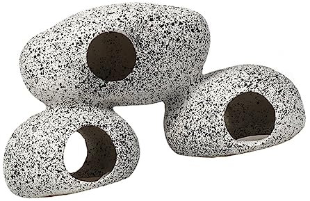 Yardwe Aquarium Rock Cave Fisch Ruhestein 3-in-1 Tank Decor Harz Handwerk Sicher Für Fische