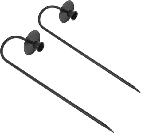 Mipcase Apliques de Pared Velas de Hierro Negro, 2 Piezas, Modernos